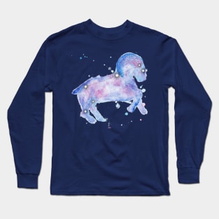 Aries Galaxy Watercolor Long Sleeve T-Shirt